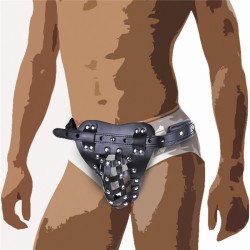 leather male chastity belt